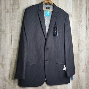 Marc Ecko Gray Pinstripe Blazer. 44L/38W.